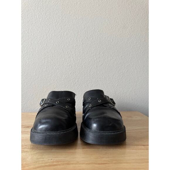 Vintage 90s y2k MUDD Platform Chunky Lugg Sole Slip on Clogs/Mules Buckle Sz 8 - Picture 2 of 14